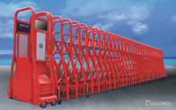 Red Electric Retractable Trackless Automatic Folding Gate with Anti-Collision IR Sensor