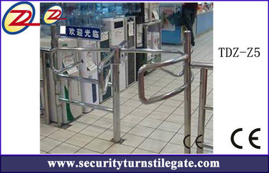 Stainless steel Manual Pedestrian Turnstile Gate for residential / terminals