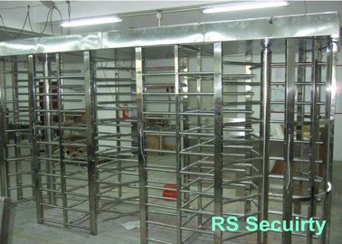 Card Or Biometric RFID Full Height Turnstiles Electrical Barrier With 0.6S Response Time