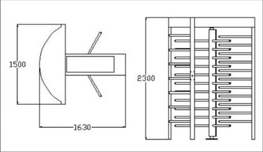Stainless steel Security barriers full height turnstile for access control