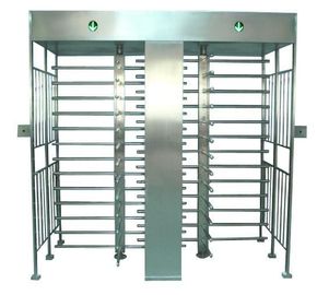 Double lane full height turnstile security revolving gate for schools