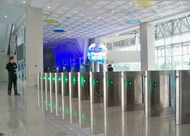 Factories Bi-Directional  Flap Barrier Gate White Wing  IR Sensor Pedestrian