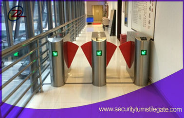 Brushed Surface Flap Barrier Gate Bidirectional Turnstile with ID Access Control System