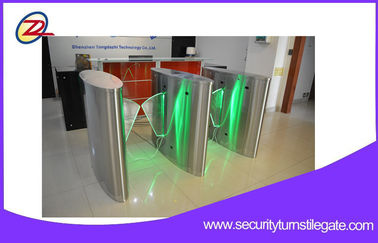 Security Flap Barrier Gate  with Ticket Fingerprint ID Card or Barcode Control for Metro Station