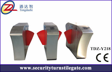 Optical Pedestrian Turnstile flap barrier gate with bar code / camera system