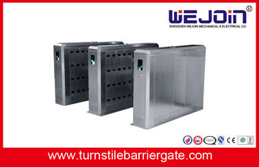 900mm Security Flap Barrier Turnstile Entry Systems Bi - direction In Aluminum Alloy