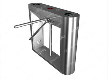 IR Sensor Control Waist Height Turnstiles Fingerprint With 600mm Passage Width