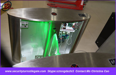 Security flap barrier gate Rfid card reader , automatic flap barrier
