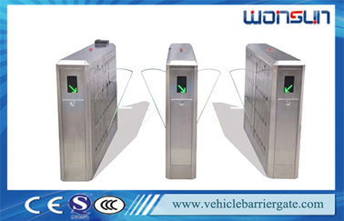 Stainless Steel Full - auto Access Control Flap Barrier Gate With Double Channel
