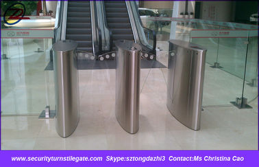 Rfid system entrance gate flap barrier , fingerprint flap turnstile for cinema