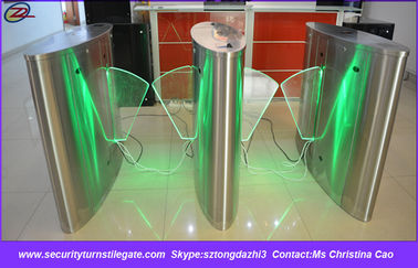 Rfid system entrance gate flap barrier , fingerprint flap turnstile for cinema