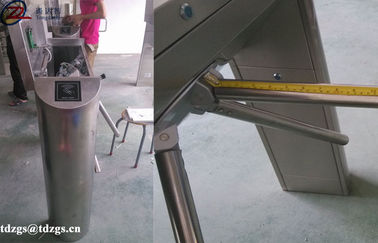 Outdoor Electronic Entry Tripod Turnstile Gate , 600 MM channel width