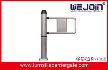 Electric Car Park Barriers Pedestrian Swing Barrier Gate With Traffic Light , AC 110V / 220V