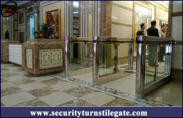 Handicap lane Glass Turnstile Swing Barrier Gate for Office Building
