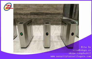 Shopping Mall flap turnstile entry systems RFID card reader swing barrier