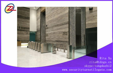 Shopping Mall flap turnstile entry systems RFID card reader swing barrier