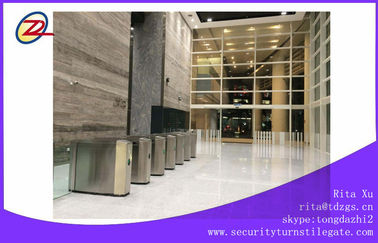 Shopping Mall flap turnstile entry systems RFID card reader swing barrier