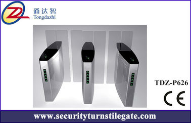 Pedestrian Security Turnstiles flap barrier gate for airport passenger terminal