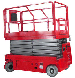 230Kg Adjustable Single Portable Pneumatic Self Propelled Scissor Lift , Four Wheel