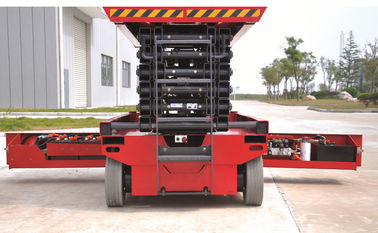 230Kg Adjustable Single Portable Pneumatic Self Propelled Scissor Lift , Four Wheel