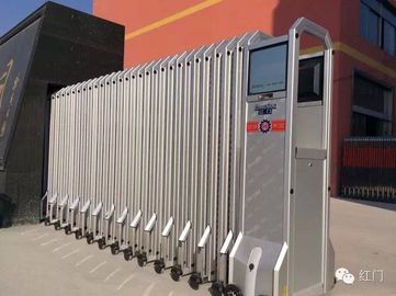 Aluminium Alloy Expandable Electric Retractable Gate Folding With Mesh Screen