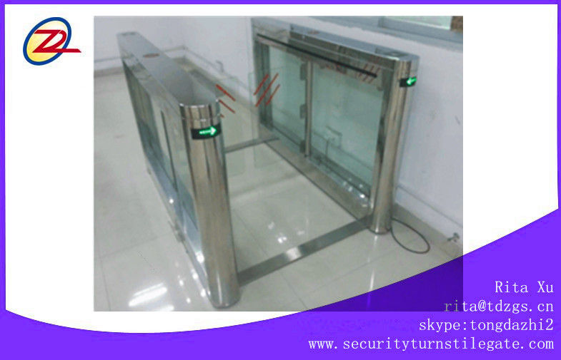 OEM RFID Swing Gate Turnstile , Glass Turnstile retractable barrier gate
