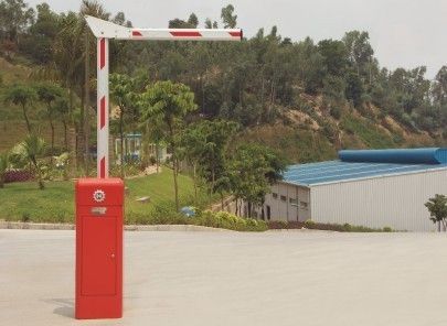 Powder Coating Steel Automatic Boom Gates , Remote Control Driveway Barriers