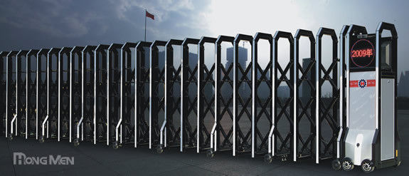 Railless Alluminum Alloy Building Auto Folding Gates With Anti-Climb Photo Cell