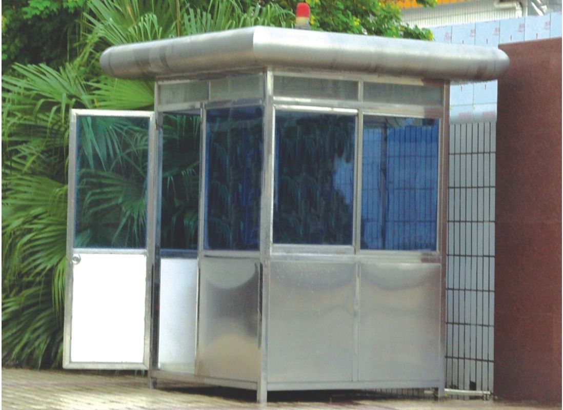 Custom Portable Stainless Steel Security Guard Booths , Sentry Box