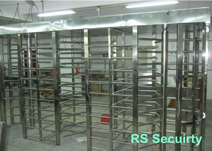 Card Or Biometric RFID Full Height Turnstiles Electrical Barrier With 0.6S Response Time