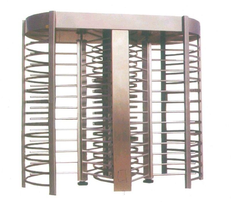 304 Stainless Steel 2 Lane Full Height Turnstiles Single Or Double Way Optional 2300mm Height