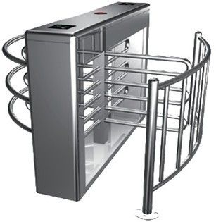 0.2s RS485 Stainless Steel Tube Automatic Rotation Full Height Turnstile For Subway