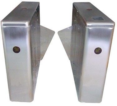 ID Card High Capability Dual Way Stainless Retractable Flap Barrier for Bus Station RS485