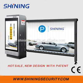 Boom barrier gates with advertisement and LED strip for car parking lot