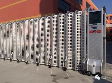 Aluminium Alloy Expandable Electric Retractable Gate Folding With Mesh Screen